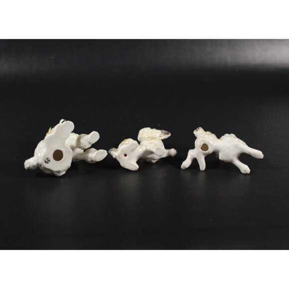 Vintage Poodle Family Figurines Set of 3 Porcelain Dogs Bone China Animal Figure - Picture 8 of 8